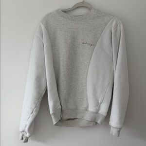 Madhappy Light Gray and White Sweatshirt
